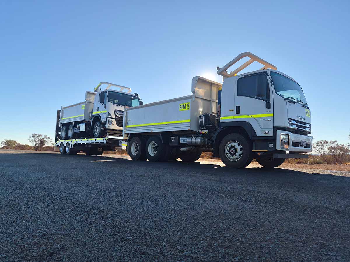 Tipper fleet on the float